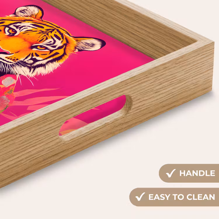 Tray - Tiger - Kimono - Plants - Pink — 9