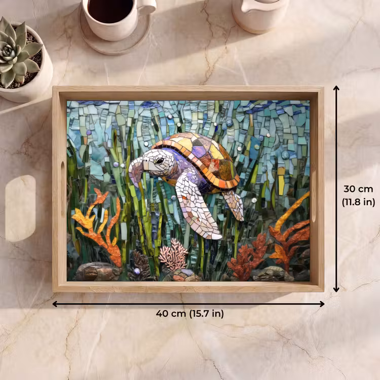 Tray - Turtle - Seaweed - Mosaic — 7