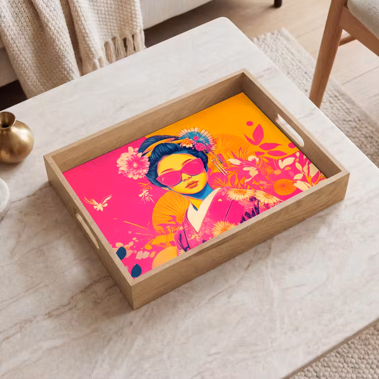 Tray - Woman - Sunglasses - Abstract - Orange — 2