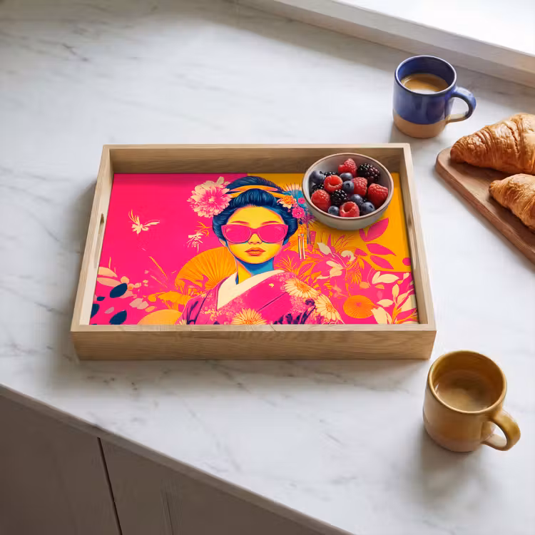 Tray - Woman - Sunglasses - Abstract - Orange — 3