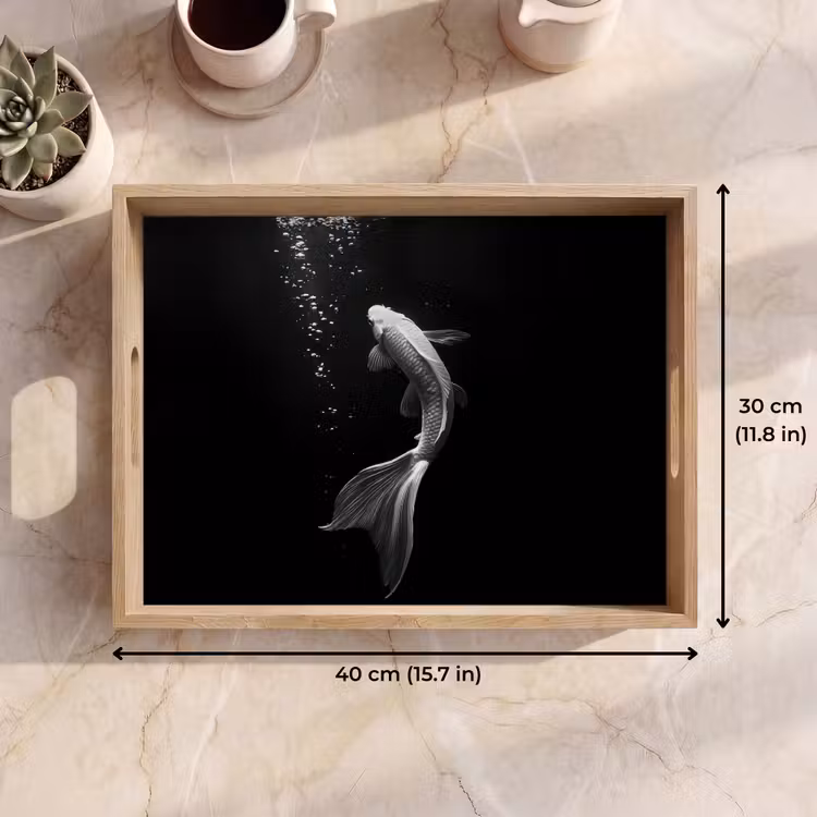 Tray - Koi - Fish - White - Black — 7