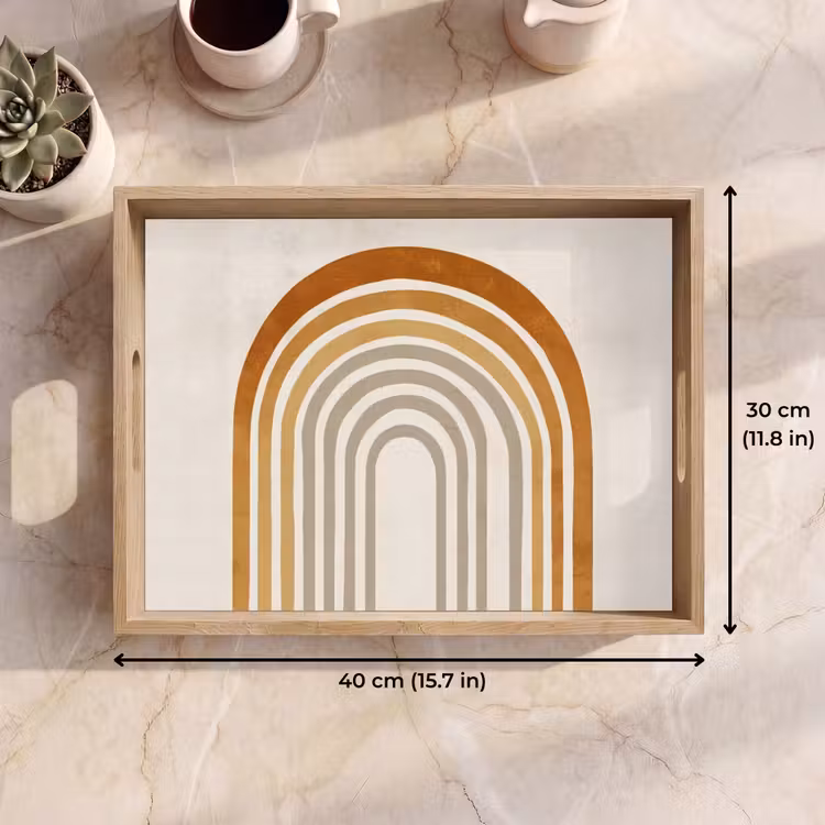 Tray - Minimalist - Bow - Lines - Beige — 7