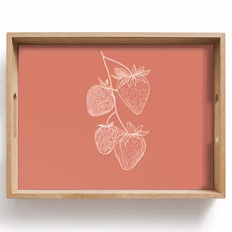 Tray - Minimalist - Illustration - Strawberry - Branch — 1