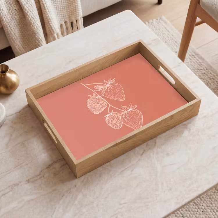 Tray - Minimalist - Illustration - Strawberry - Branch — 2