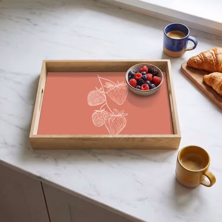 Tray - Minimalist - Illustration - Strawberry - Branch — 3