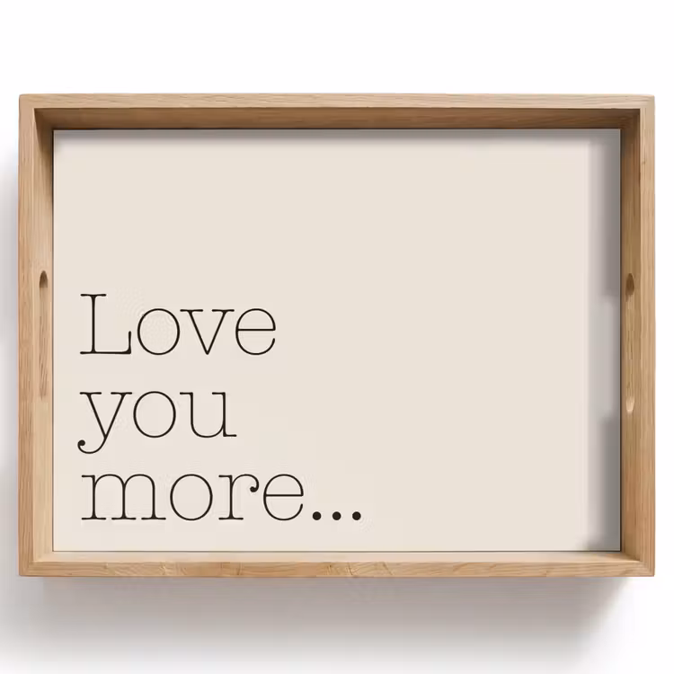 Tray - Minimalist - Love - Beige — 1