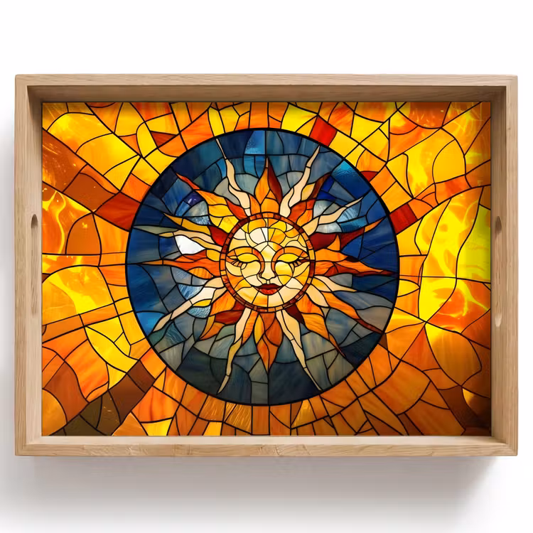 Tray - Mosaic - Sun - Yellow - Circle — 1