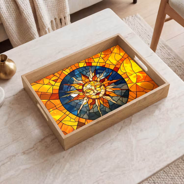 Tray - Mosaic - Sun - Yellow - Circle — 2