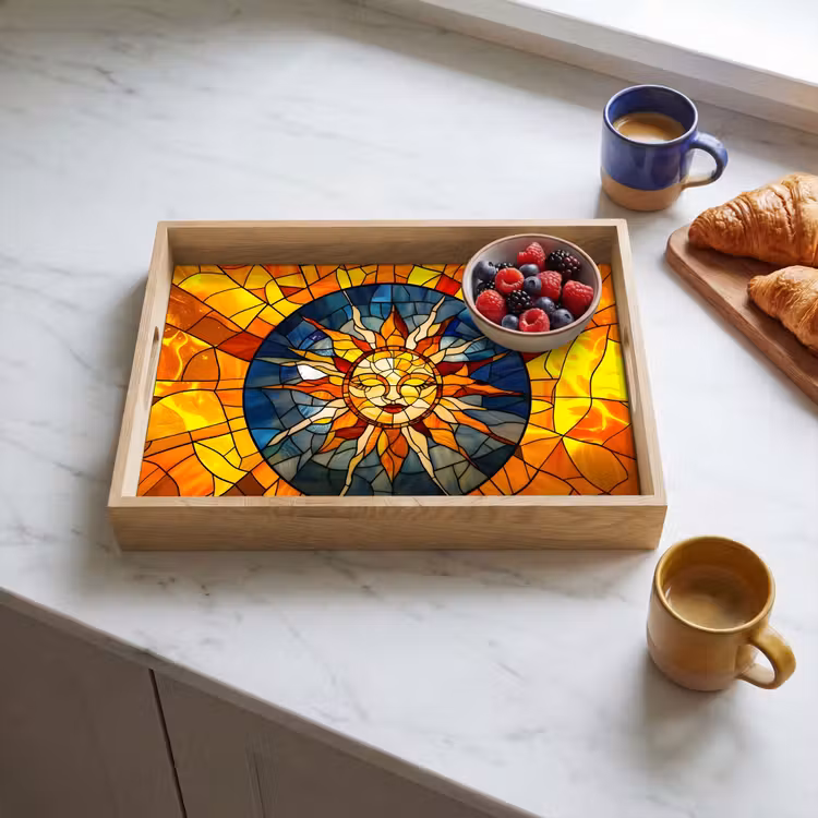 Tray - Mosaic - Sun - Yellow - Circle — 3
