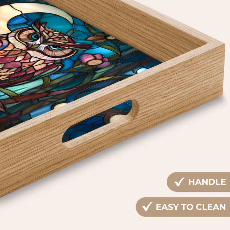 Tray - Owl - Mosaic - Moon - Night — 9