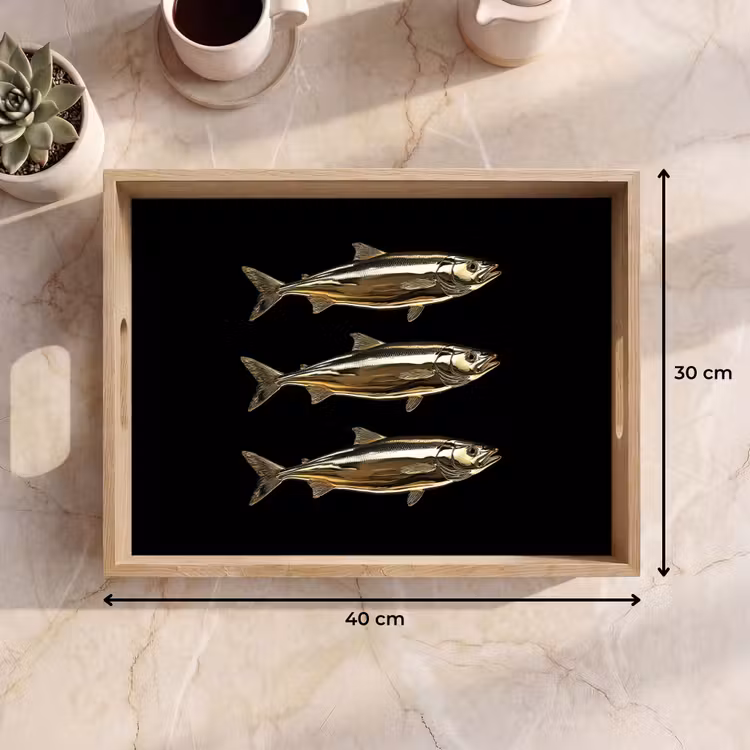 Tray - Pisces - Gold - Black — 8