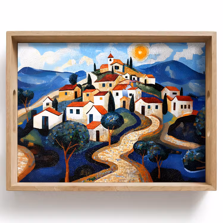 Tray - Village - Hilly - Sun - Mosaic — 1