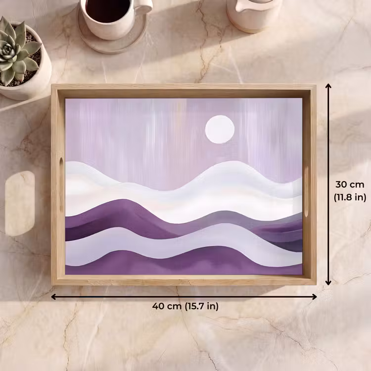 Tray - Waves - Hills - Abstract - Purple — 7