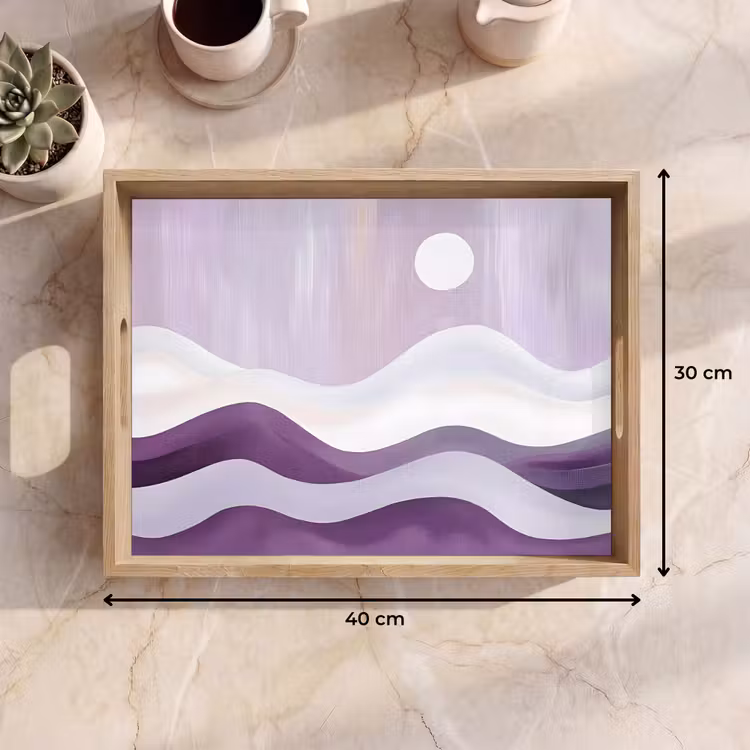 Tray - Waves - Hills - Abstract - Purple — 8