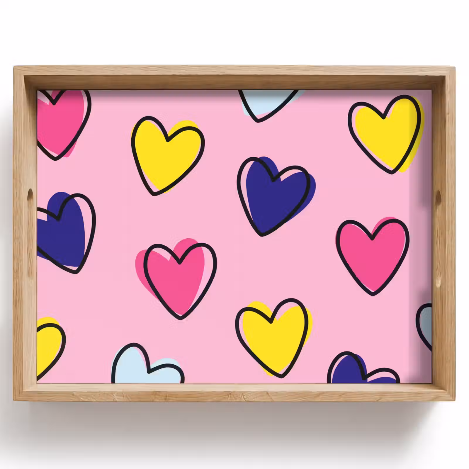 Tray - Hearts - Valentine - Pattern - Colorful — 1