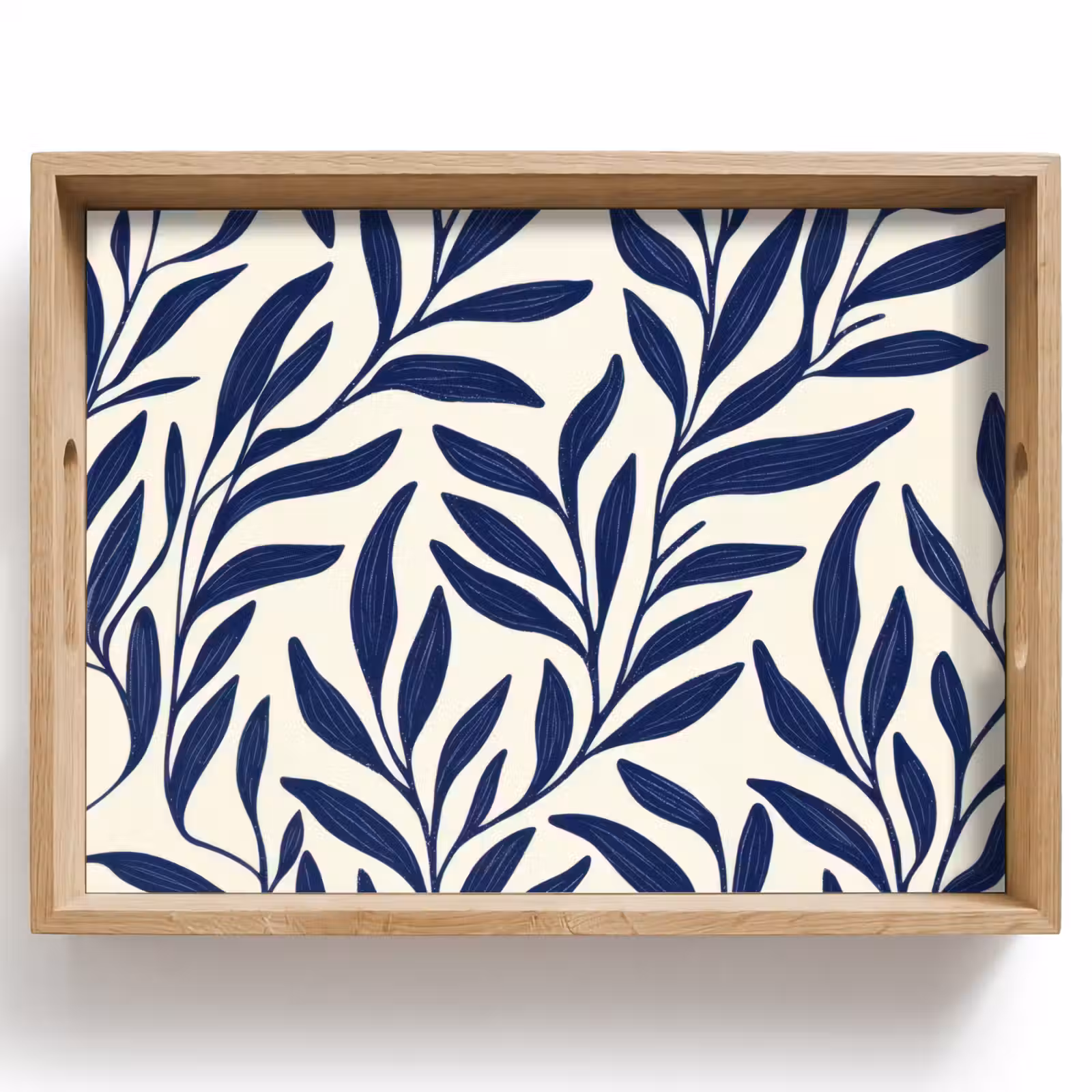 Tray - Leaves - ivy - Dark blue — 1