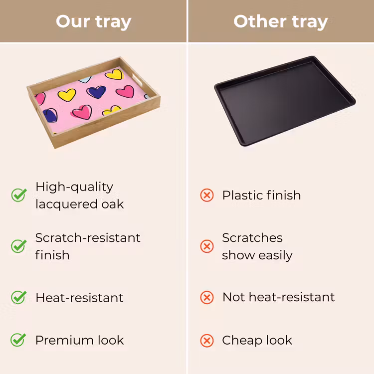 Tray - Hearts - Valentine - Pattern - Colorful — 10