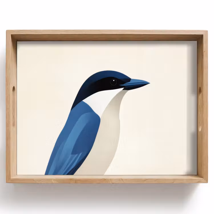 Tray - Illustration - Blue - Bird — 1