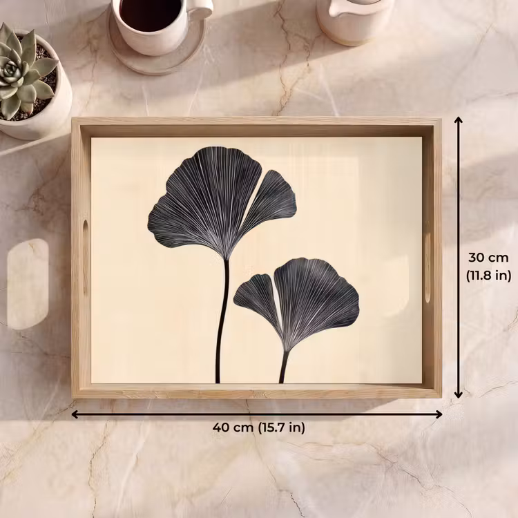 Tray - Leaves - Minimalist - Black — 7