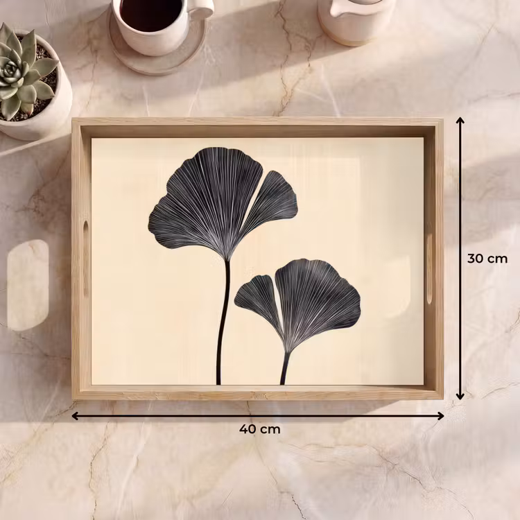 Tray - Leaves - Minimalist - Black — 8