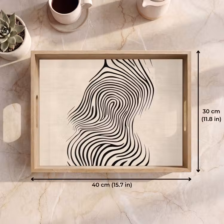Tray - Lines - Abstract - Wavy - Black — 7