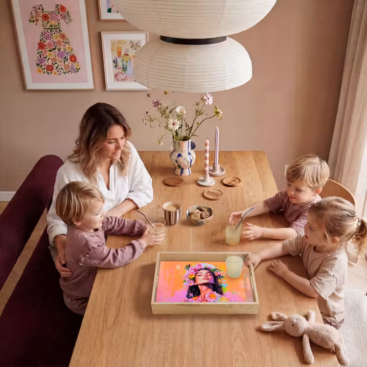 Tray - Portrait - Flower crown - Woman — 5