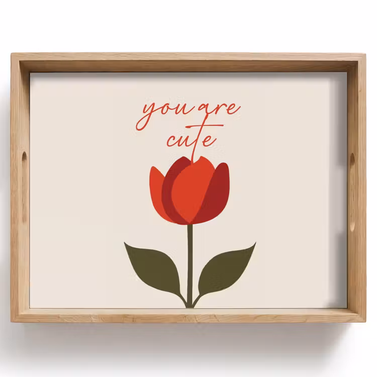 Tray - Rose - Red - Flower - Valentine — 1