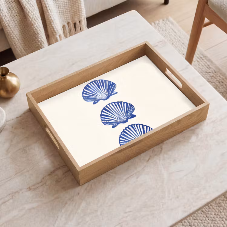 Tray - Shells - Blue - Pattern — 2