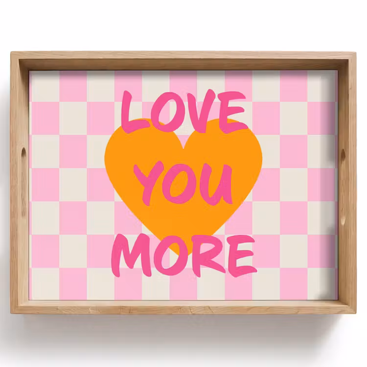 Tray - Valentine - Love - Pink - Orange — 1