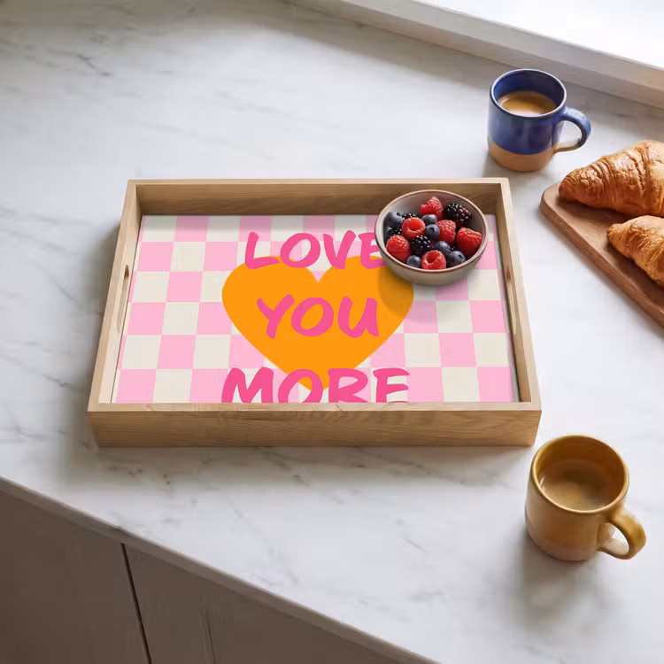 Tray - Valentine - Love - Pink - Orange — 3