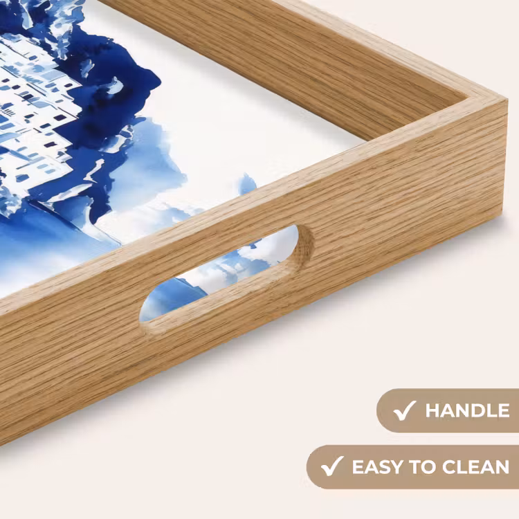 Tray - Village - Rock Wall - Rowboat - Water — 9