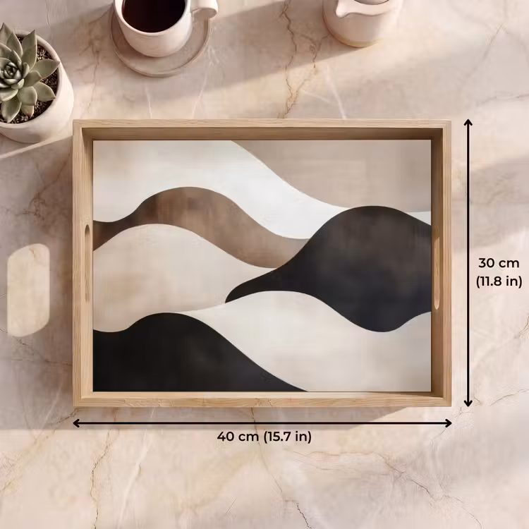 Tray - Waves - Abstract - Beige — 7