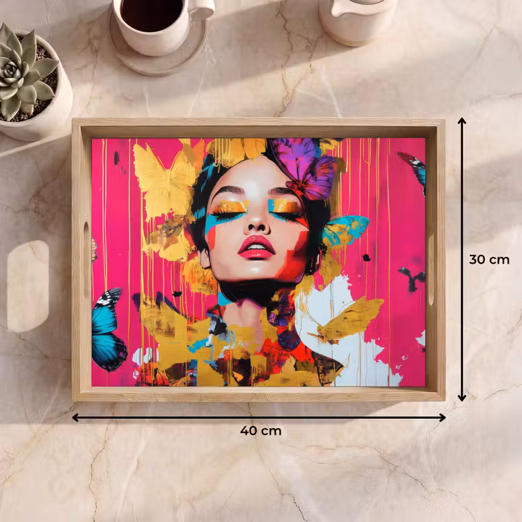 Tray - Woman - Abstract - Colorful — 8