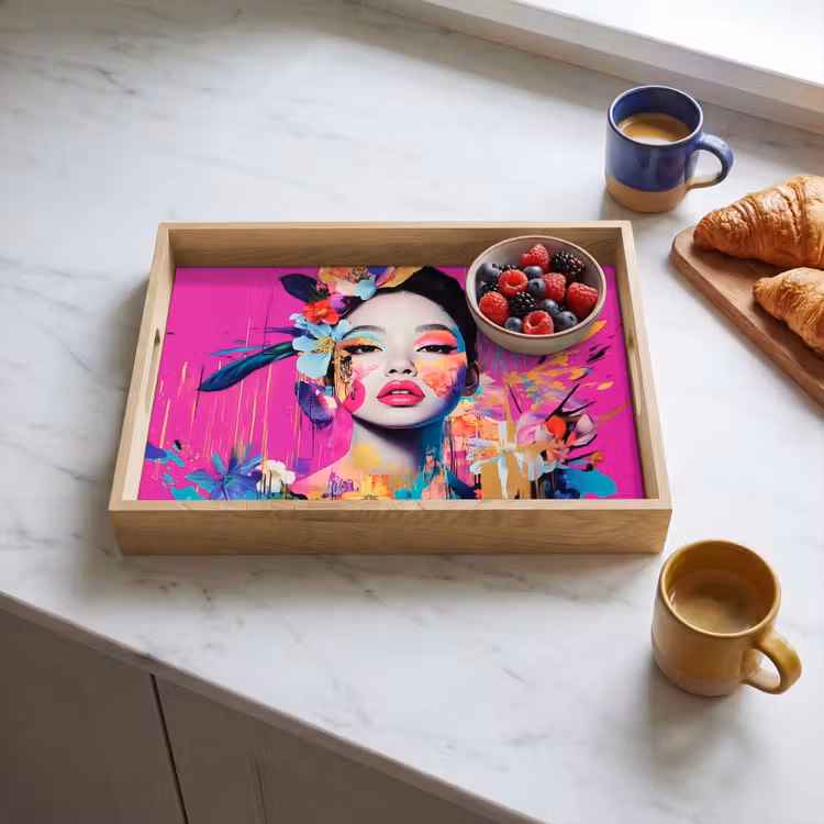 Tray - Woman - Portrait - Abstract - Purple — 3
