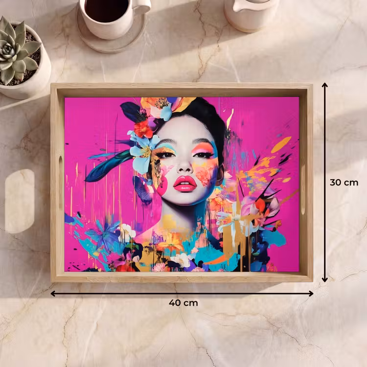 Tray - Woman - Portrait - Abstract - Purple — 8