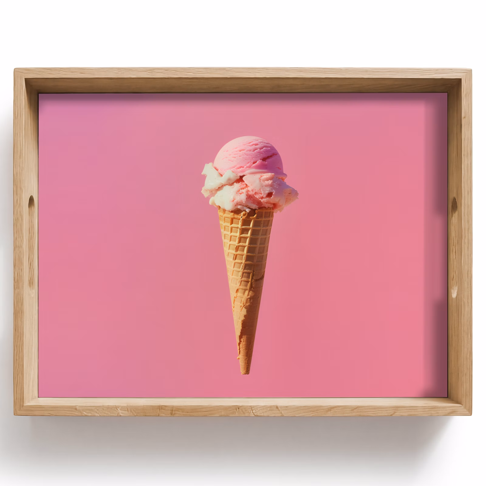 Tray - Horn - Scoop ice cream - Pink — 1