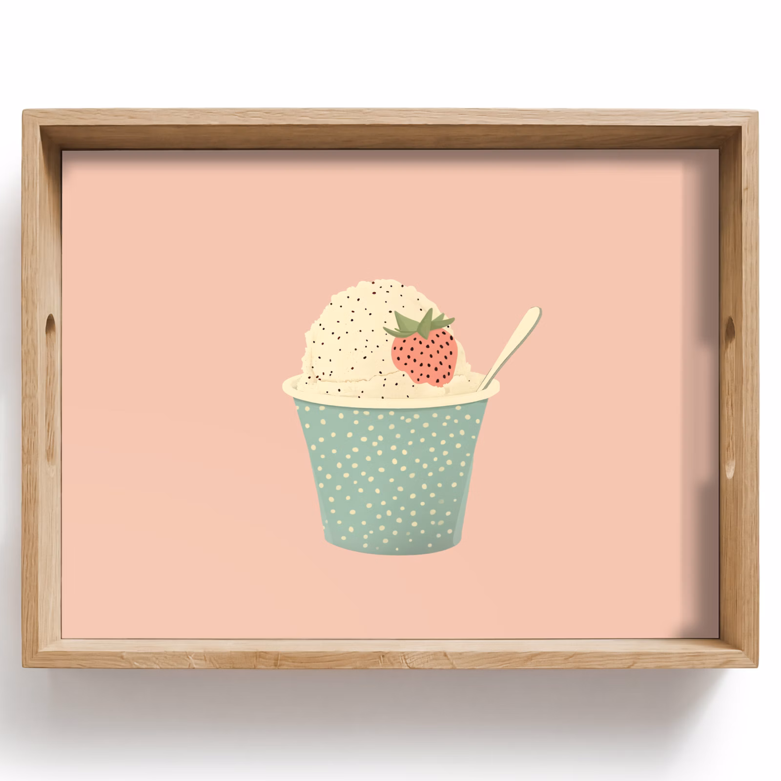 Tray - Tray - Ice cream - Strawberry - Pink — 1