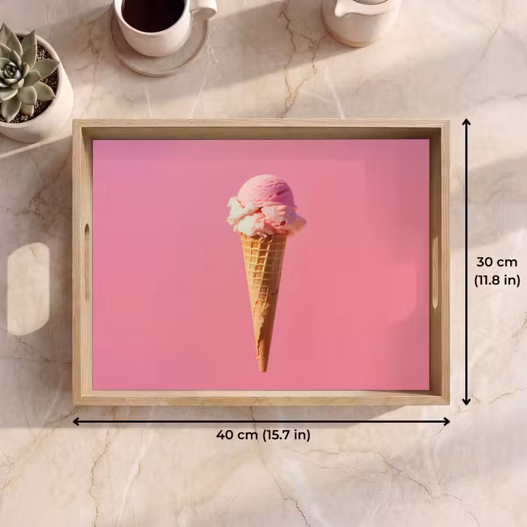 Tray - Horn - Scoop ice cream - Pink — 7