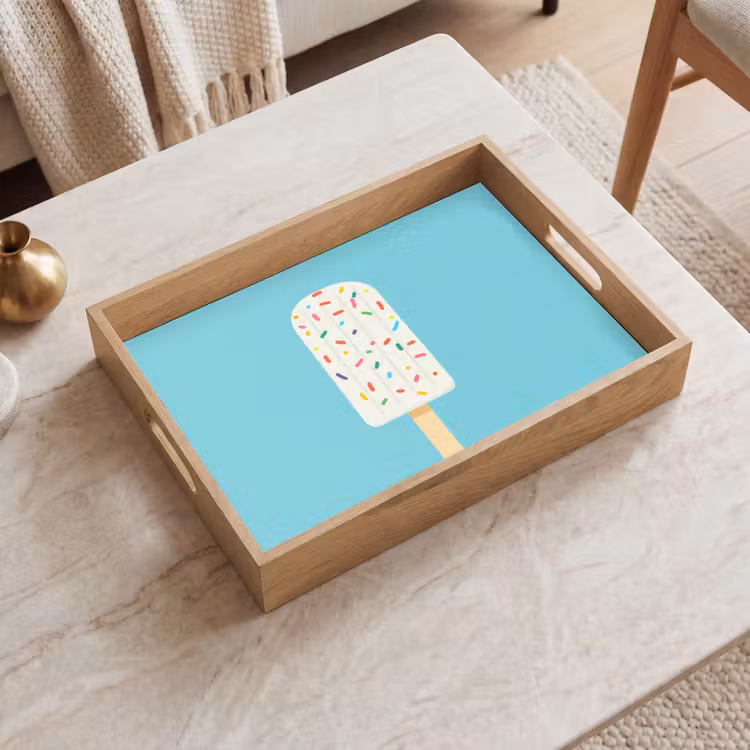 Tray - Ice cream - Stick - Sprinkles - Light blue — 2