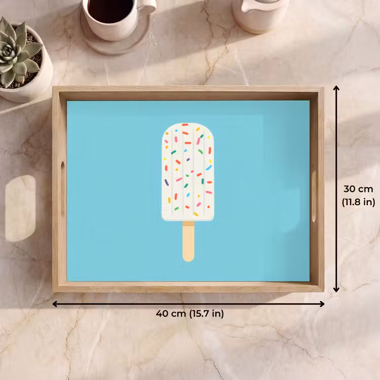 Tray - Ice cream - Stick - Sprinkles - Light blue — 7