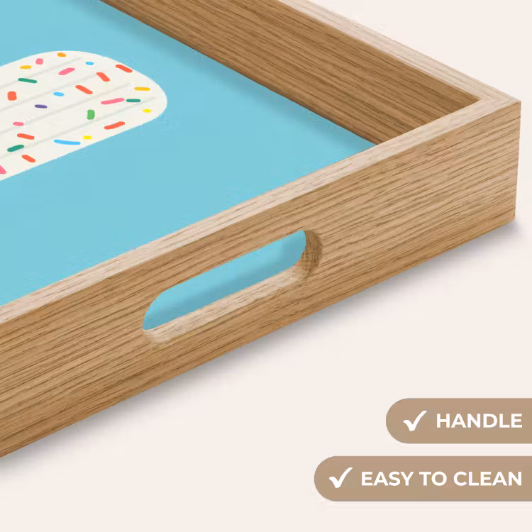 Tray - Ice cream - Stick - Sprinkles - Light blue — 9