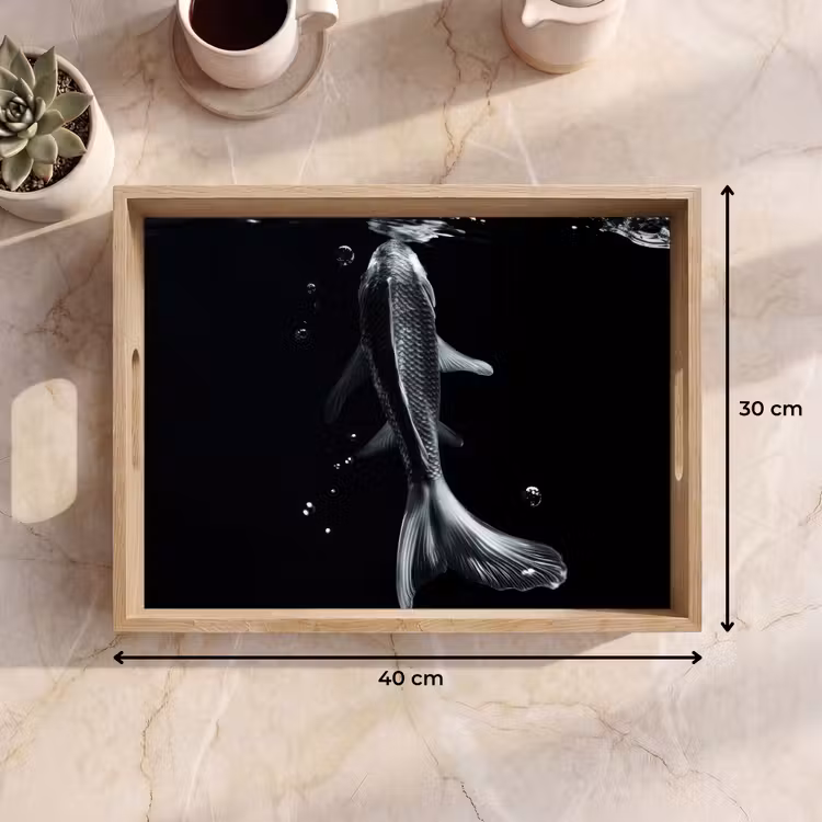 Tray - Koi - Fish - Water - Black — 8