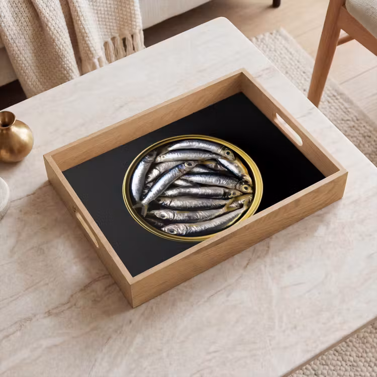 Tray - Sardines - Fish - Round - Black — 2