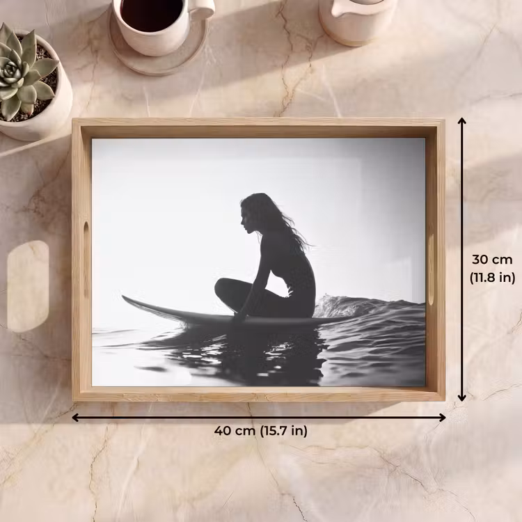 Tray - Silhouette - Woman - Surfboard - Water — 7