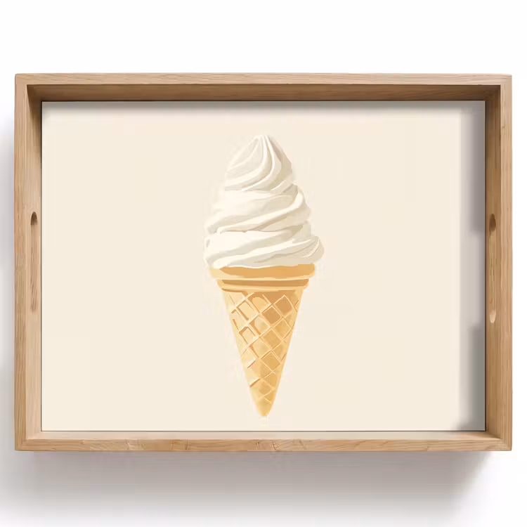 Tray - Soft ice cream - Horn - White — 1