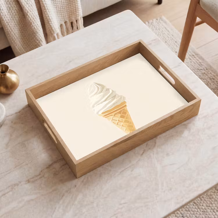Tray - Soft ice cream - Horn - White — 2