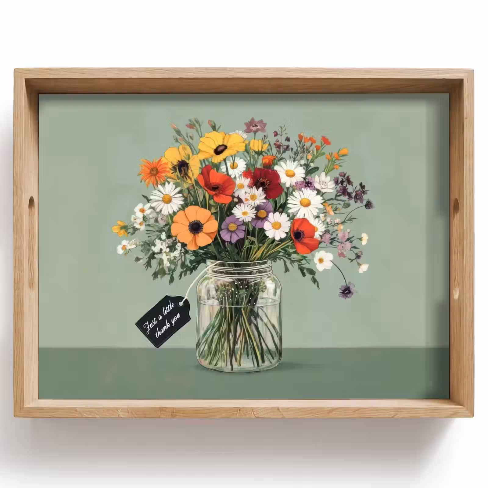 Tray - Flowers - Vase - Card — 1