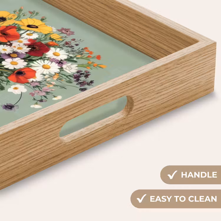 Tray - Flowers - Vase - Card — 9
