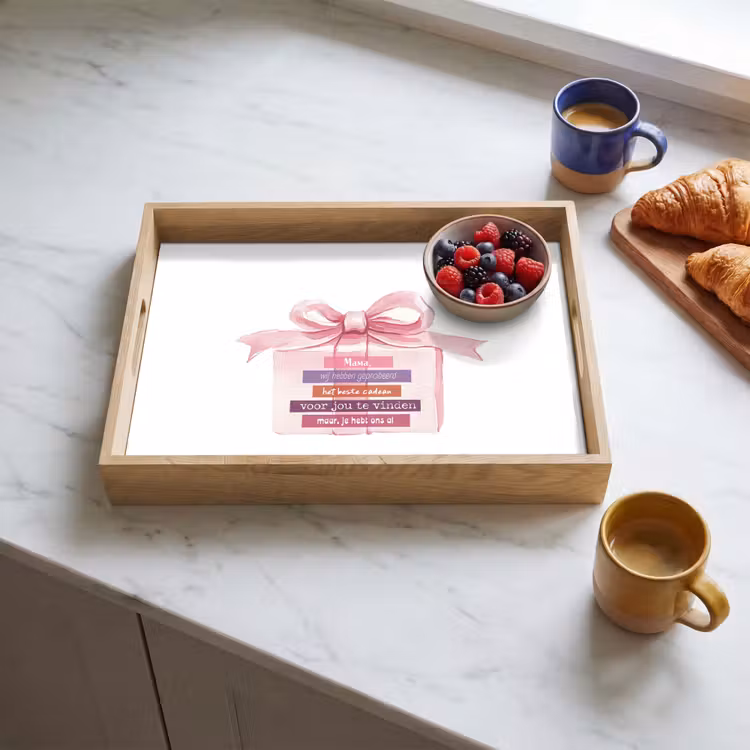 Tray - Gift - Bow - Text - Pink — 3