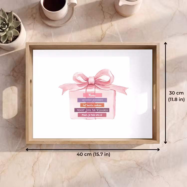 Tray - Gift - Bow - Text - Pink — 7